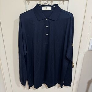 Fairway & Greene Upper Montclair Country Club Golf Dark Blue Long Sleeve Polo